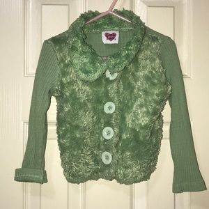 Girls Green Sweater/Cardigan - Size 4